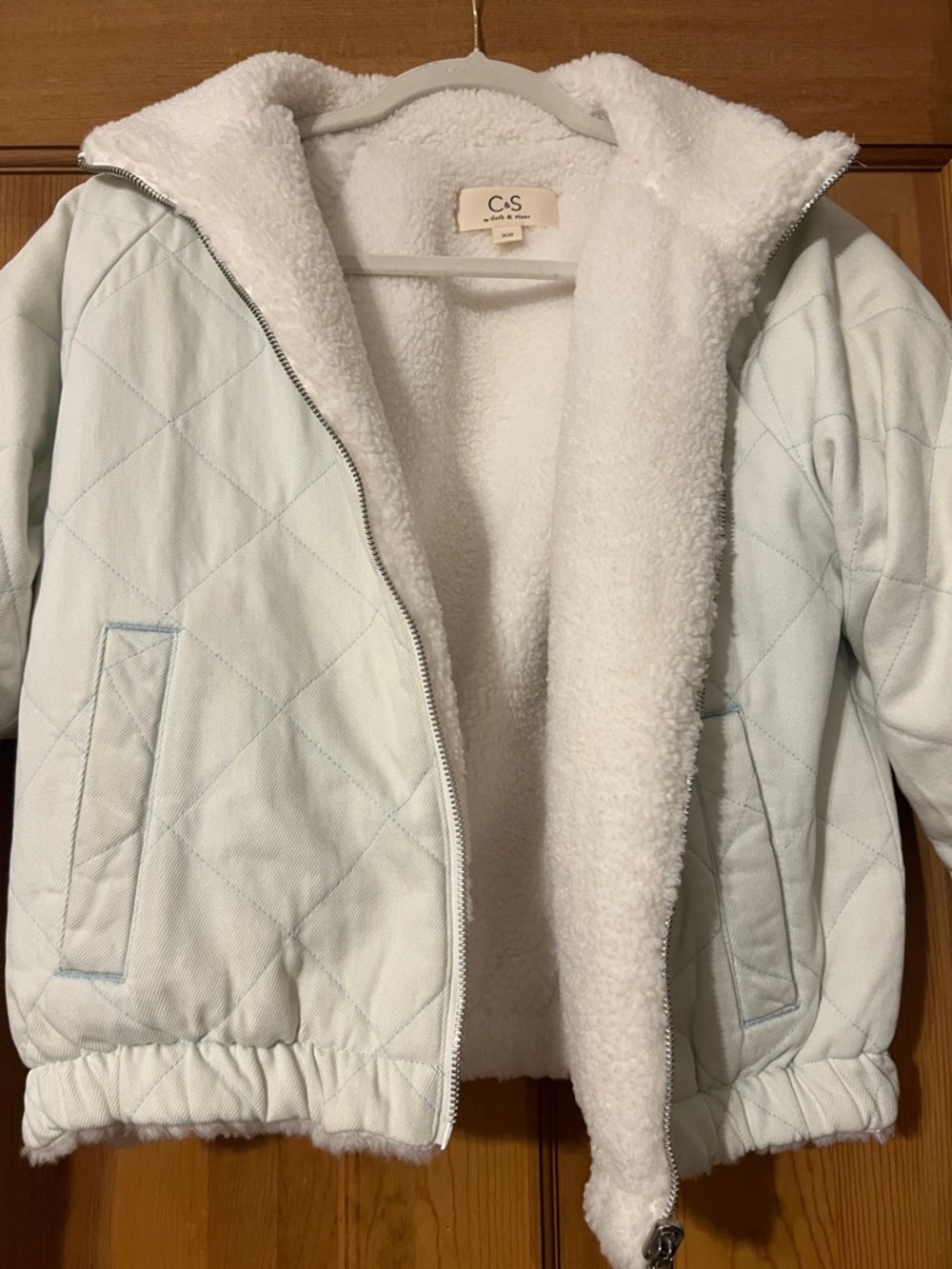 cloth & stone Cream Sherpa-Lined Jacket